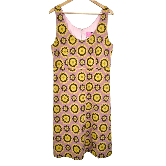 kate spade Dresses & Skirts - Kate Spade Geo Floral Jacquard Sheath Dress pink yellow Strawberry Mochi